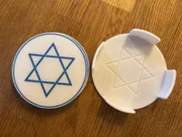 Dessous de verre étoile de David avec boîte — photo 1