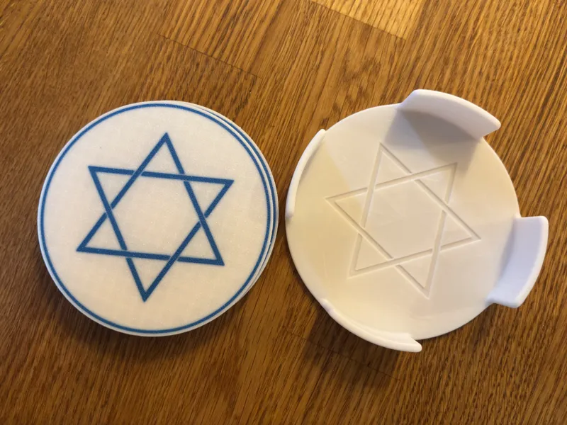 Star of David Coasters (Magen David) with box
