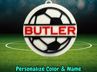 Soccer Bag Tag Keychain - Personalize