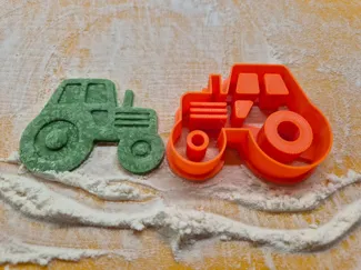 Tractor Cookie Cutter (Simple + Detailed)