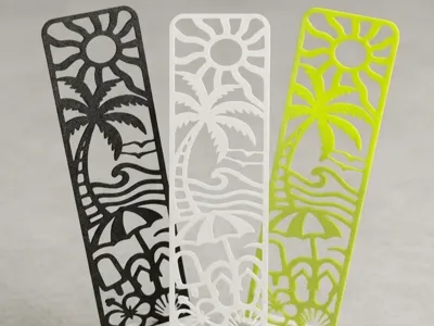 Summer Cutout Bookmark | Fast Single-Color Print
