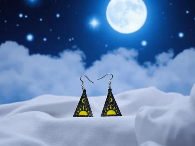 Triangle sky earrings