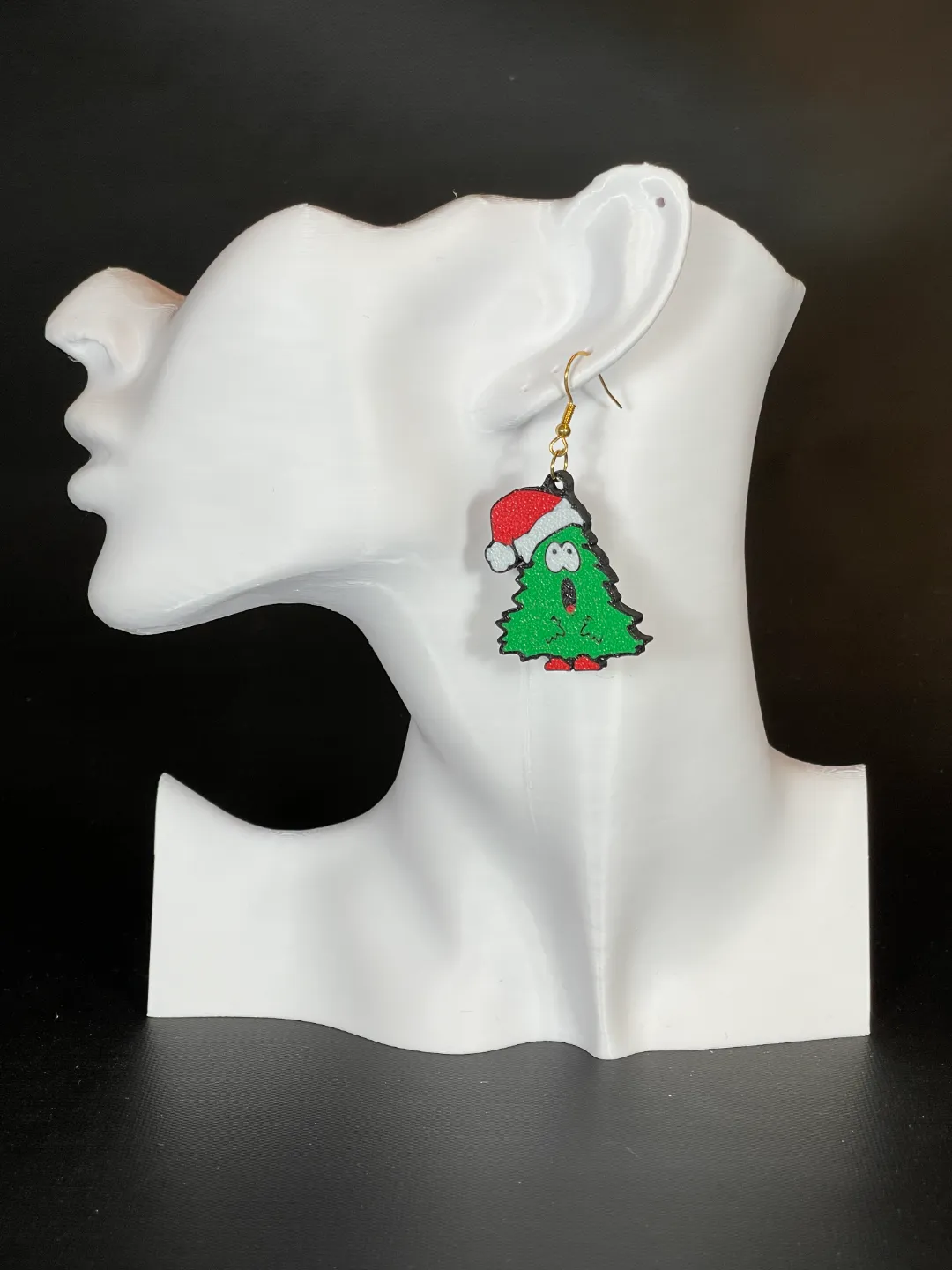 Christmas Tree Earrings view 2