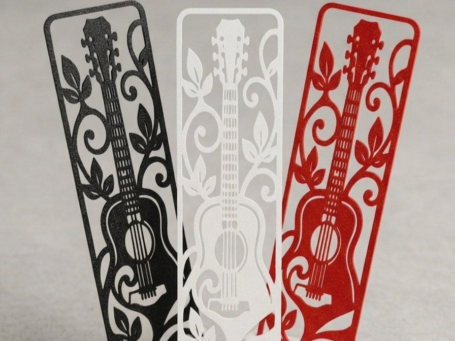 Guitar Cutout Bookmark | Fast Single-Color Print