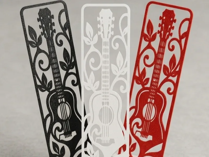 Guitar Cutout Bookmark | Fast Single-Color Print