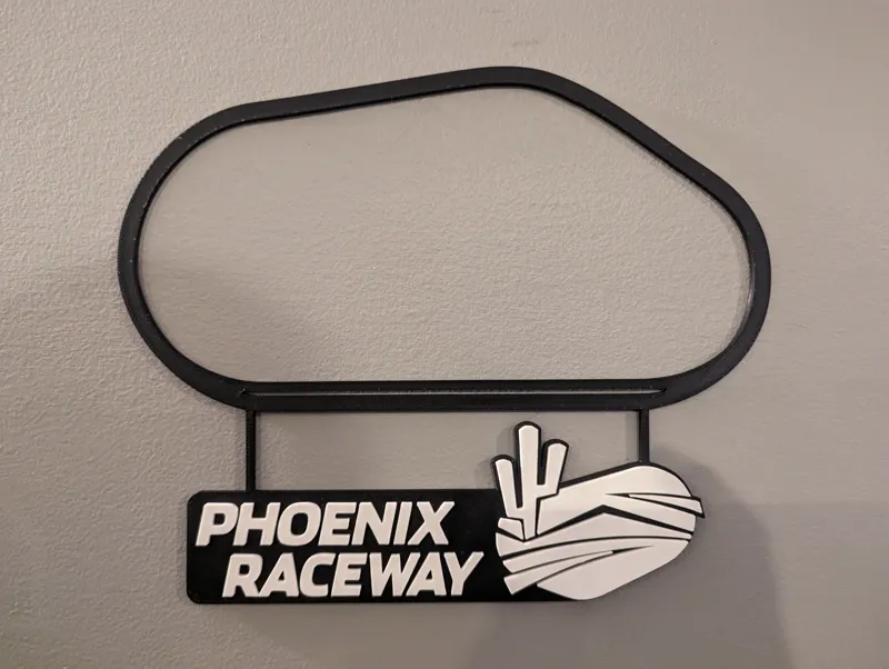 Phoenix International Raceway Track Map With Nameplate