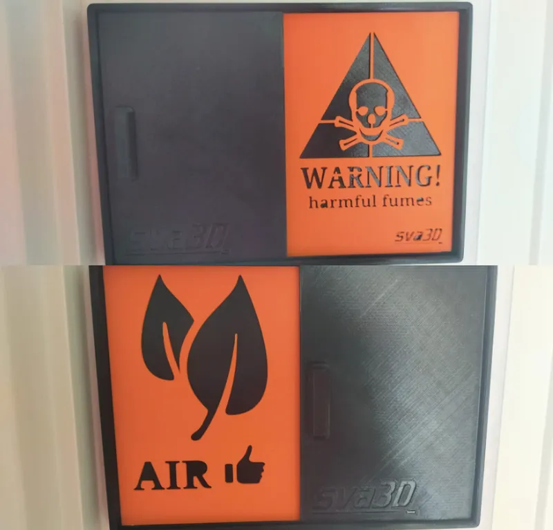 3d printed harmful fumes sign