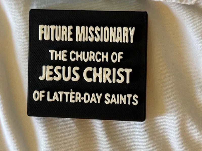 LDS Future Missionary Shirt Magnetic Tag