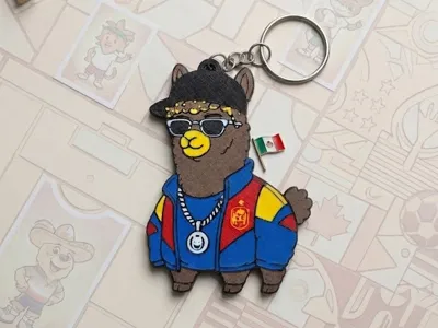 Llama Yamal Keychain from Spain World Cup 2026