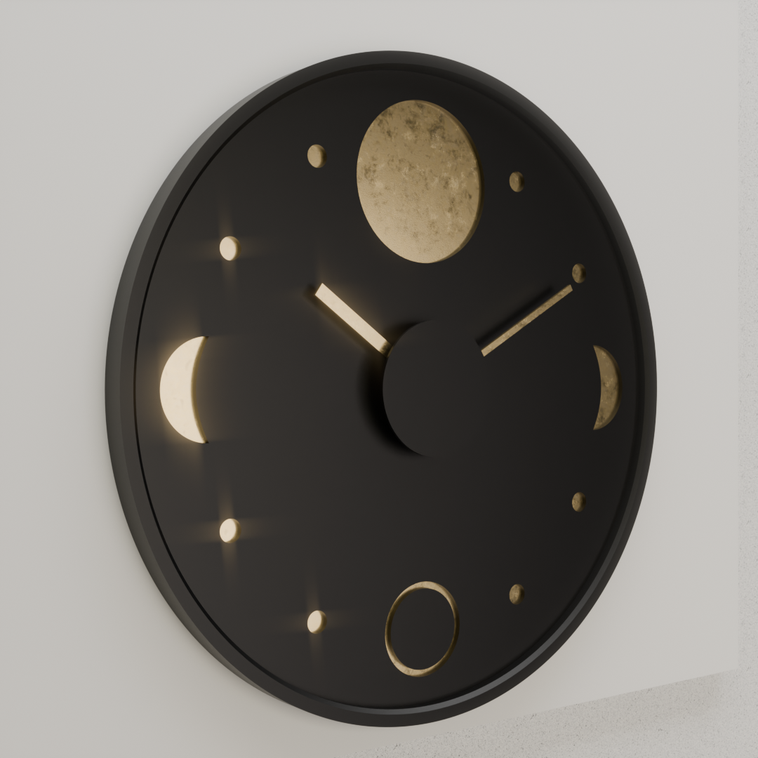 Miniatura 2 do modelo 3D LUNA Wall Clock