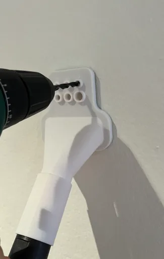 Vacuum cleaner attachment/ drilling template