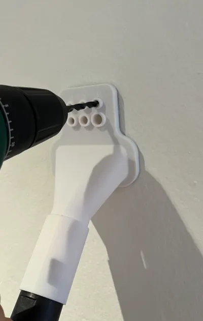 Vacuum cleaner attachment/ drilling template