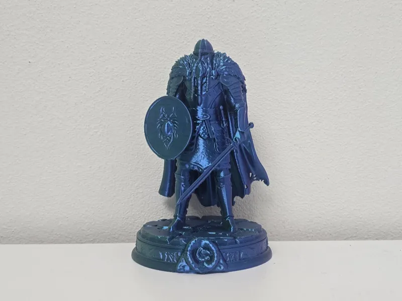 Viking Warrior with Sword and Wolf Shield Statue
