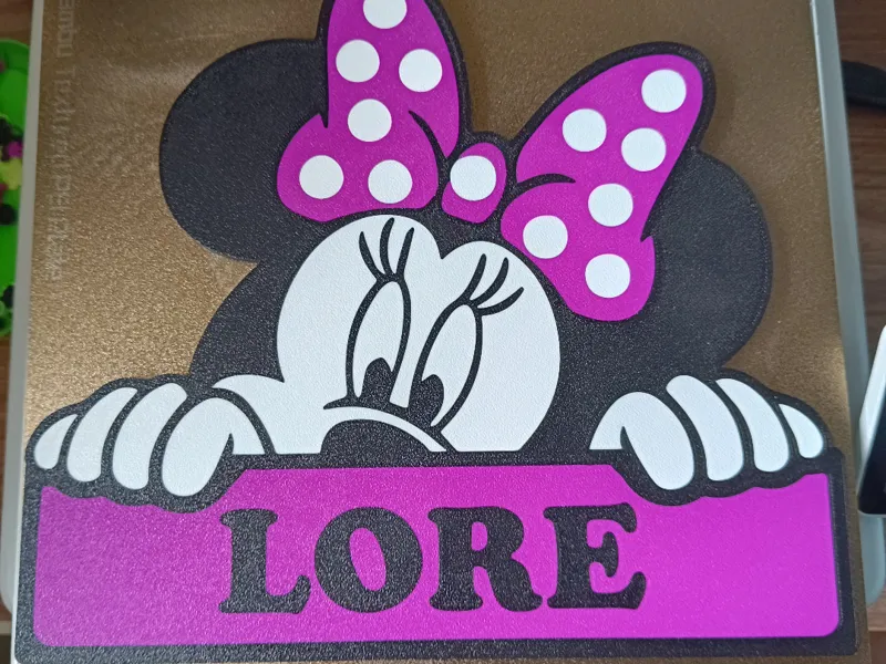 MINNIE CON TEXTO PERSONALIZABLE