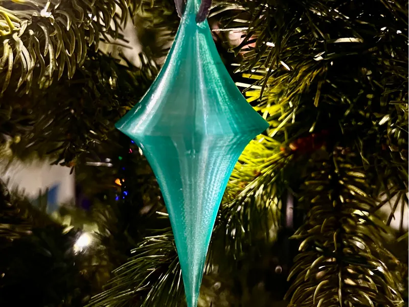 Christmas ornament clearPETG- mid century modern