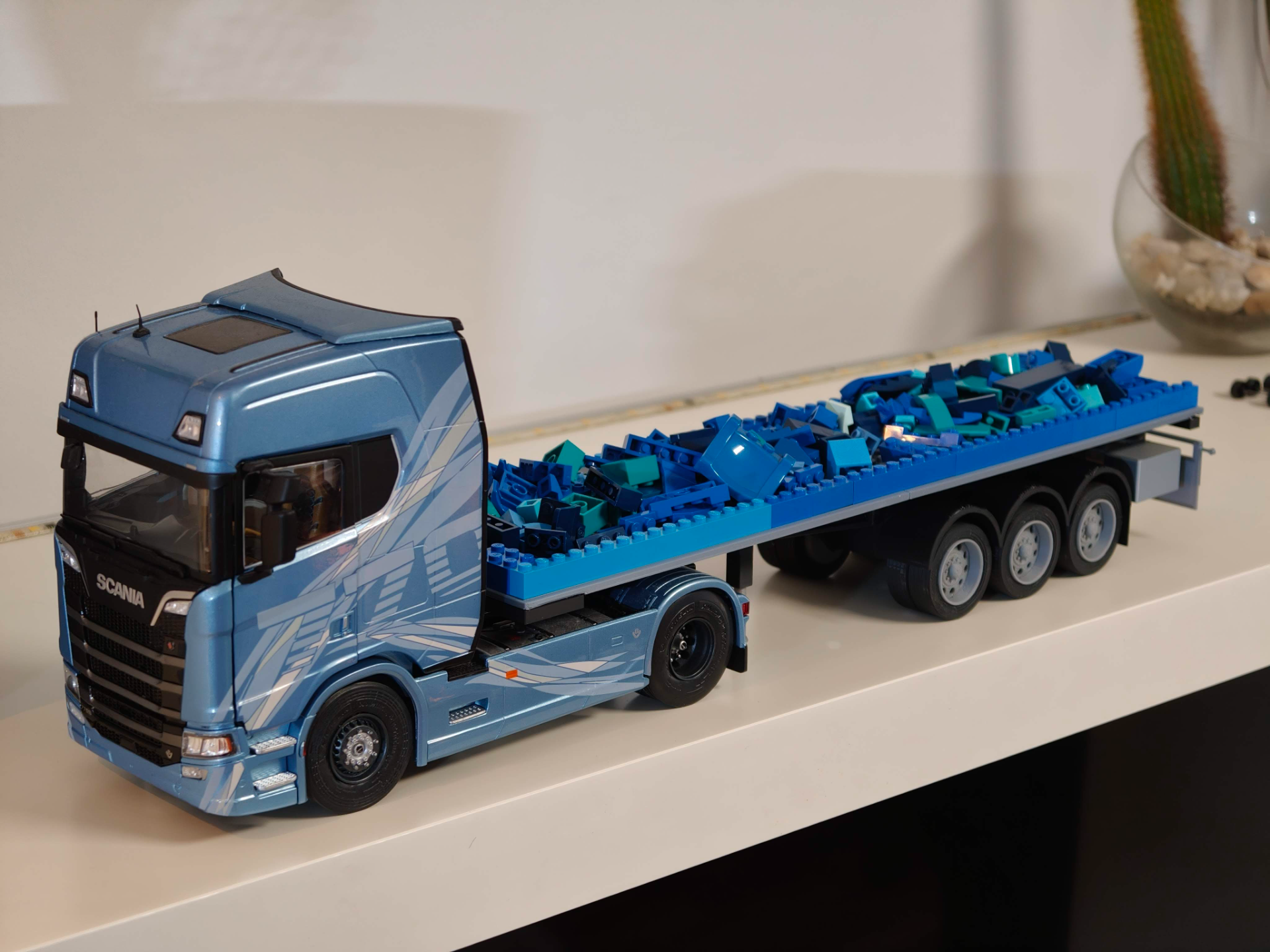 1/24 Scale Brick flat bed Trailer for Trucks 