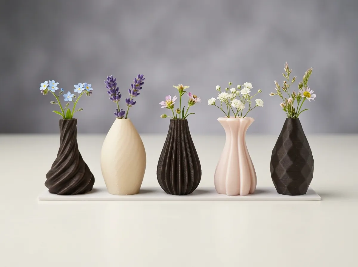 5 Mini Bud Vases Set view 2
