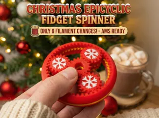 Fidget Spinner Epicicloidale Natalizio