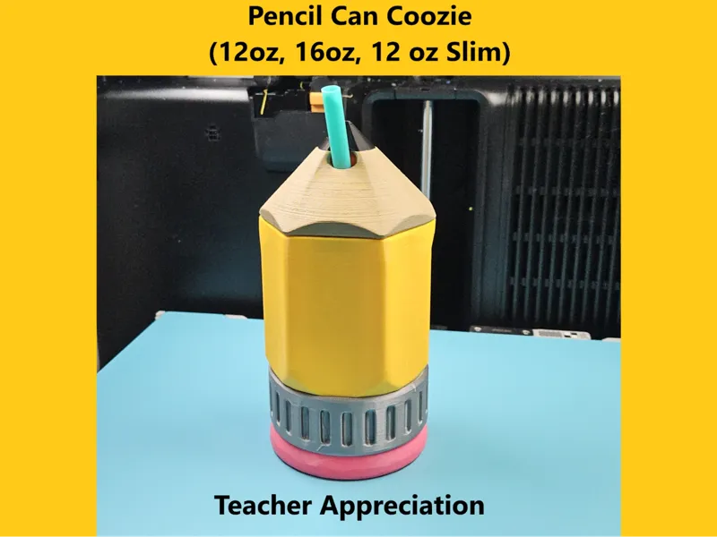 Pencil Can Coozie - Teacher Appreciation