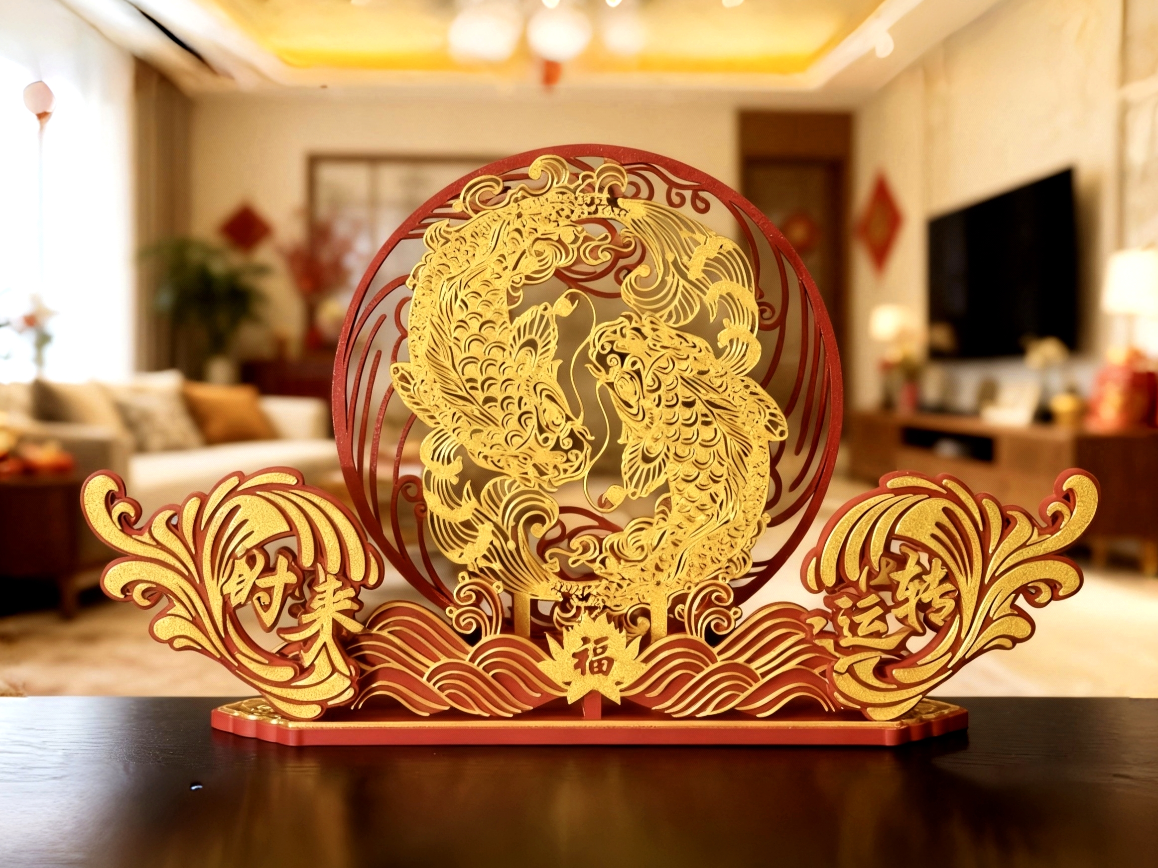 Miniatura 1 do modelo 3D 2026年马年春节“时来运转”桌面摆件 第二十五款式