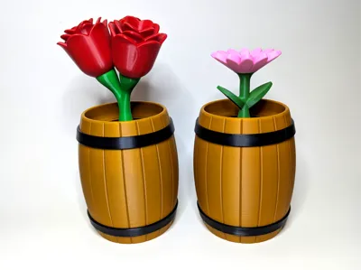 Barrel Planter - Springy Flower Collection