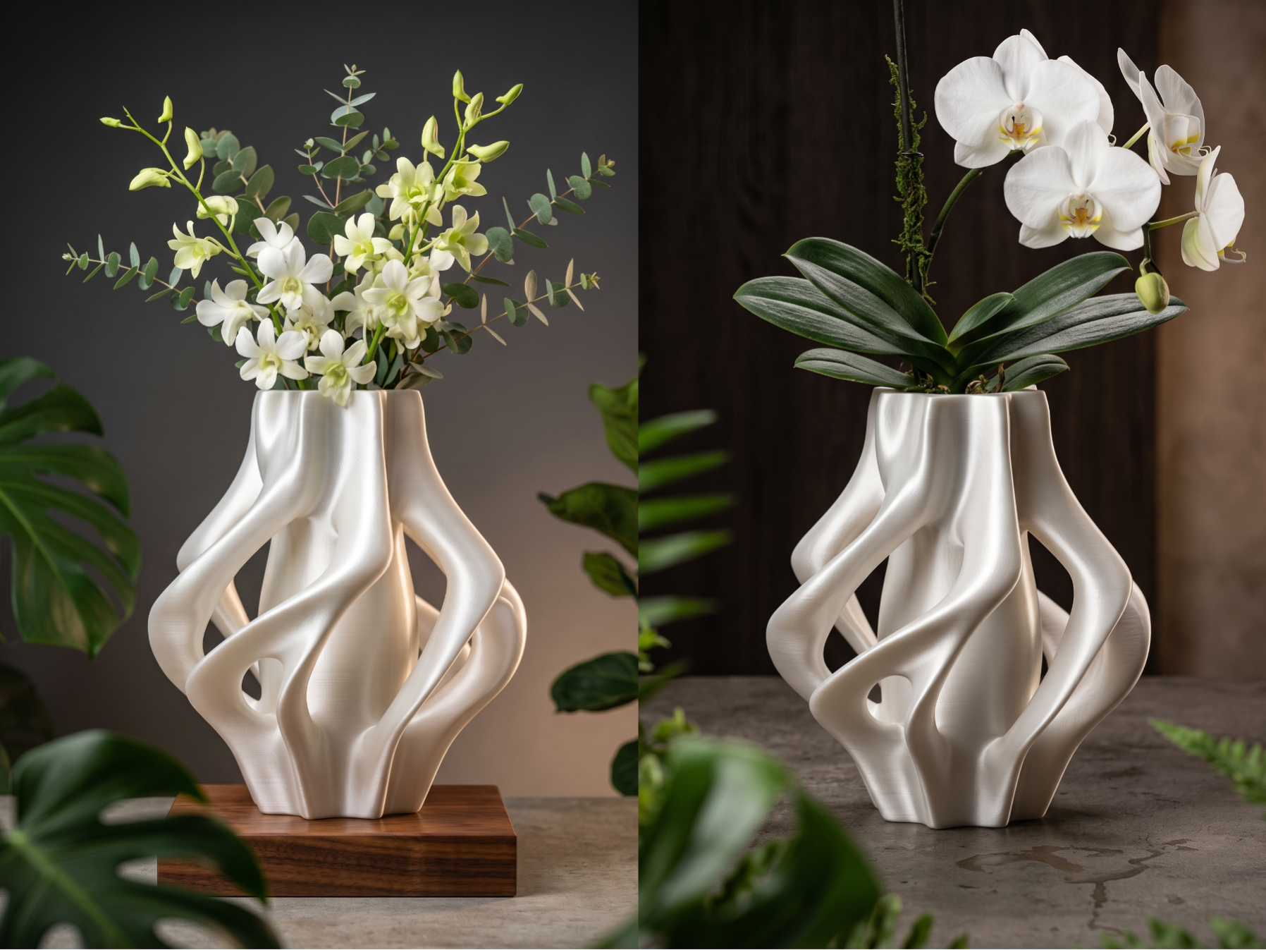 OrchidFlow Vase – Sculptural Organic Flower Vase