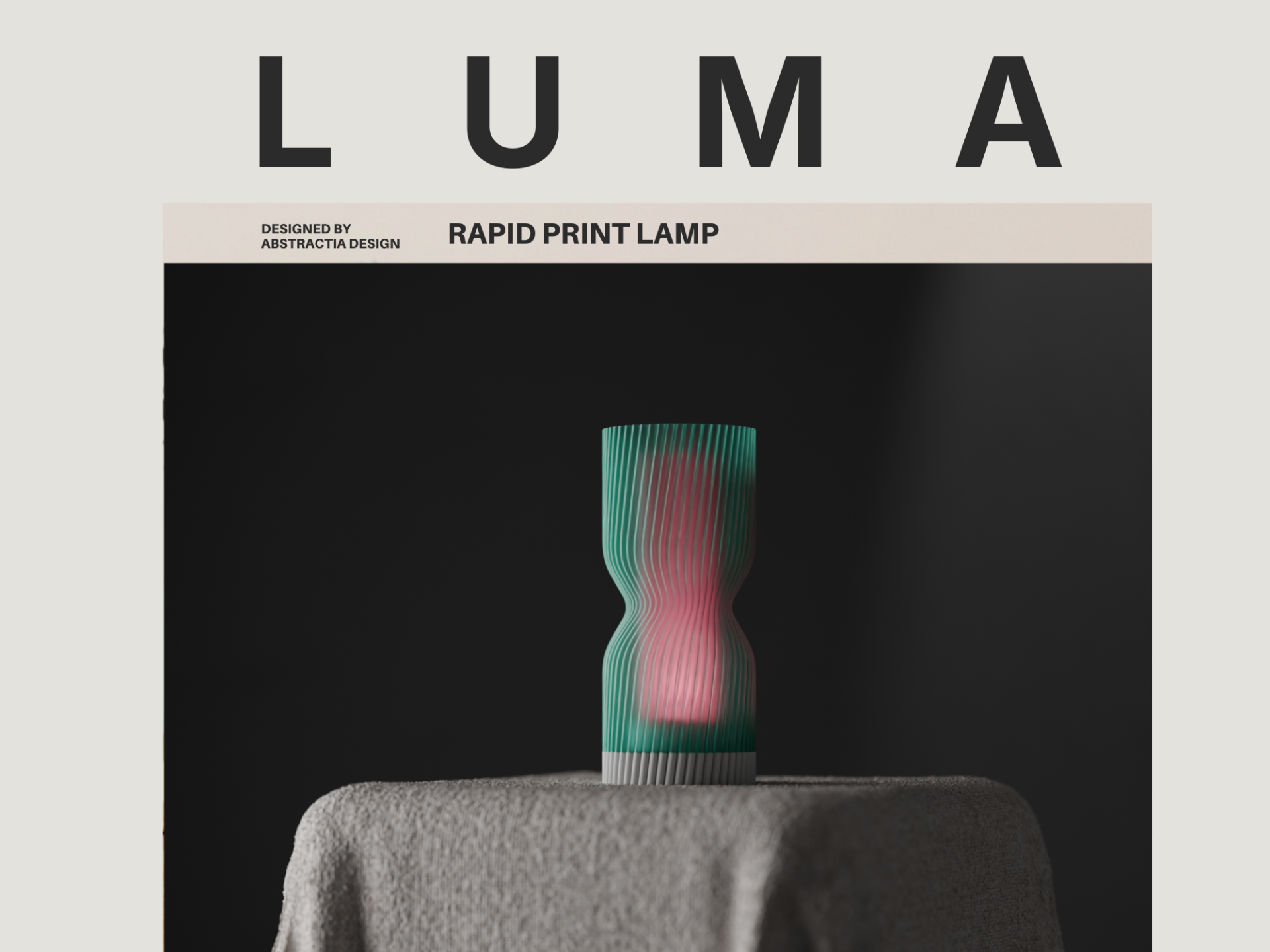 LUMA - Rapid Print Low Material Use Tow Tone Lamp