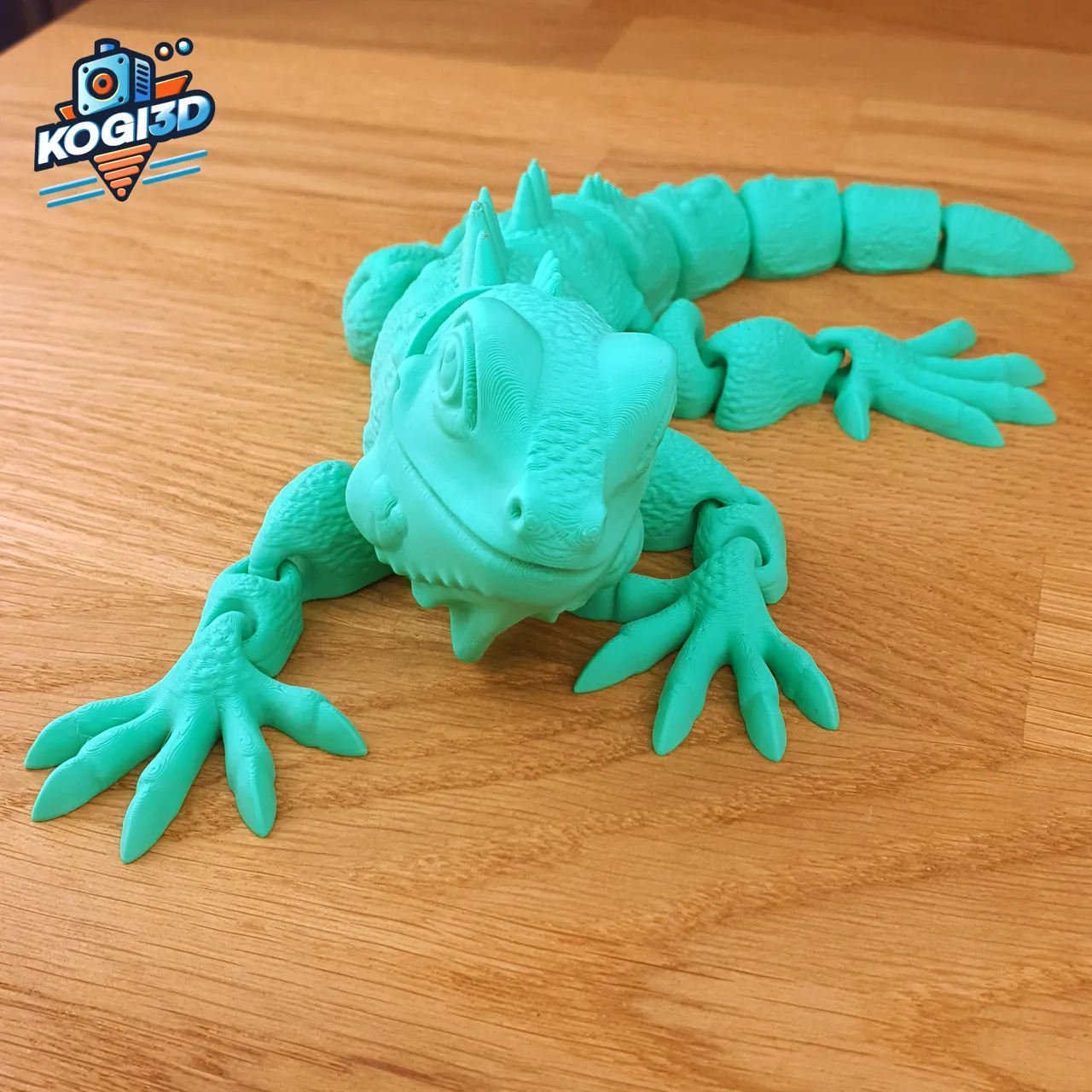 Print in Place Articulated Iguana view 3