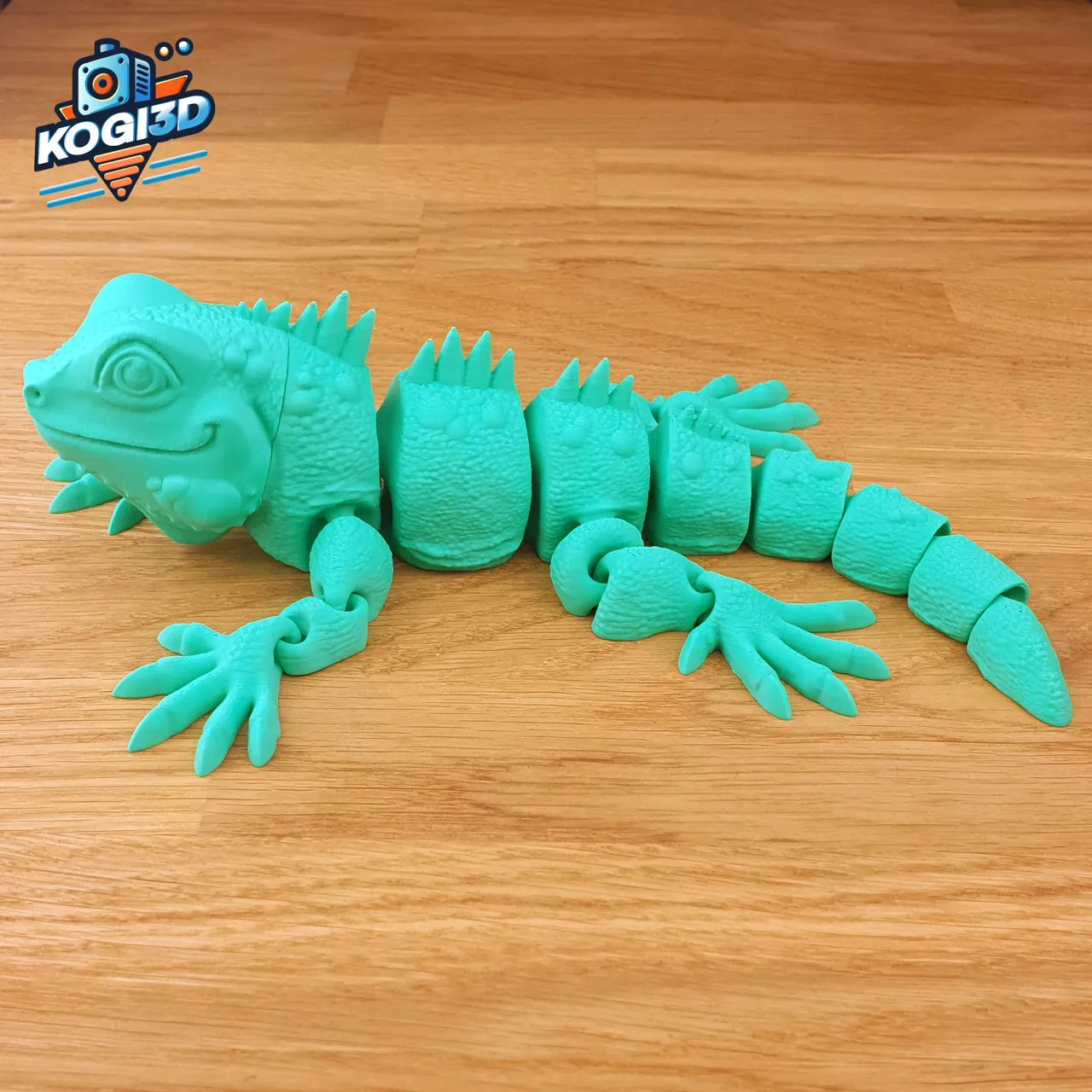 Print in Place Articulated Iguana view 2