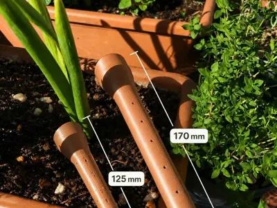Irrigation stakes for gardens and balconies