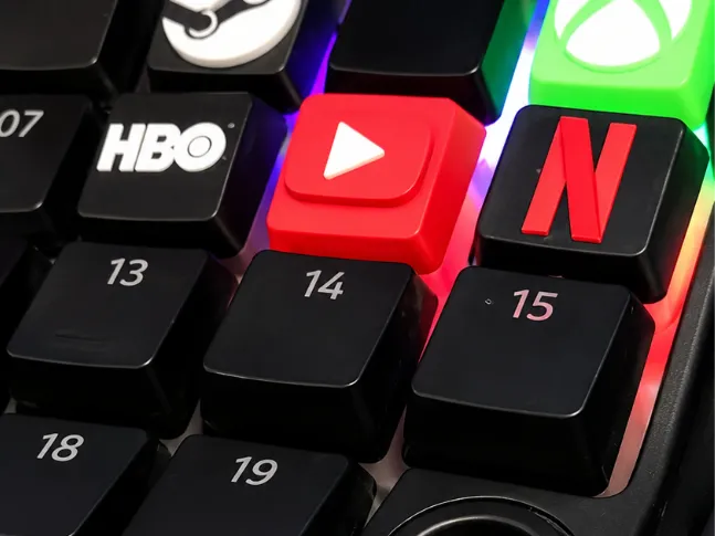 Youtube Keycap button for Razer Tartarus V2