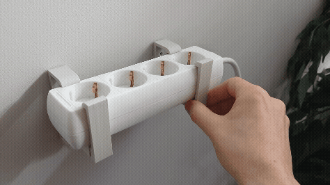 Miniatura 1 do modelo 3D Adjustable powerstrip holder 