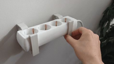 Adjustable powerstrip holder 