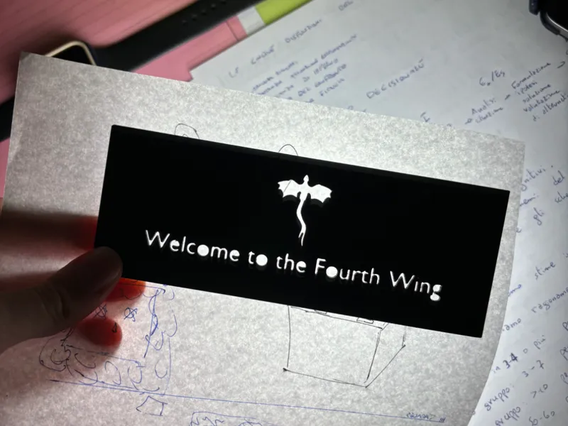 welcome to the fourth wing bookmark