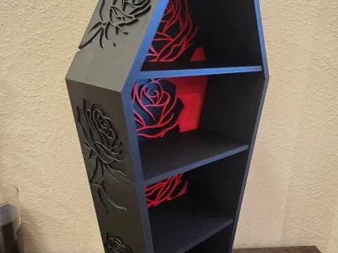Caja o estuche: Rose Coffin Display Case — referencia de MakerWorld
