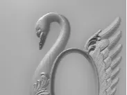 wood carved swan