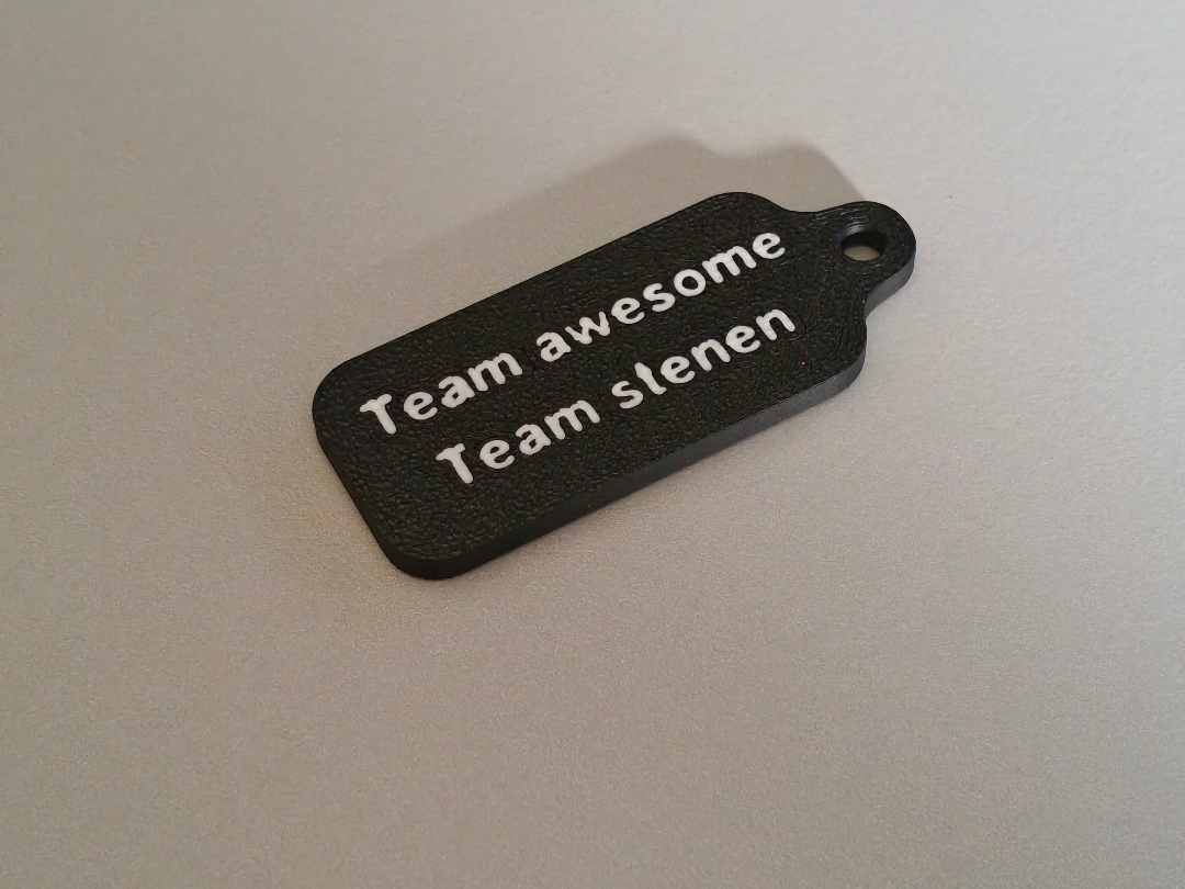 Miniatura 1 do modelo 3D Customizable Text Keychain Blank - scalable