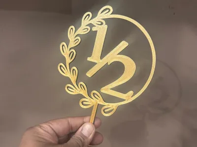 Half Year - Birthday Or anniversary Cake Topper