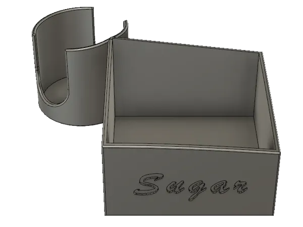 Range-gobelets et sucre pour café