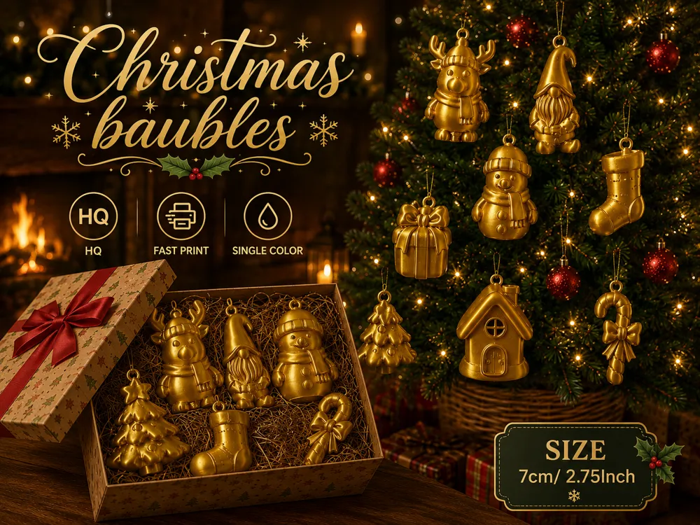 Letrero o emblema decorativo: Christmas Baubles – Part 1. Referencia del modelo original.