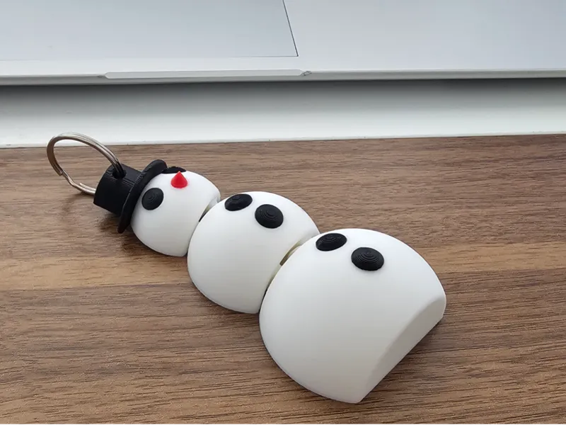 Flexi Snowman Keychain