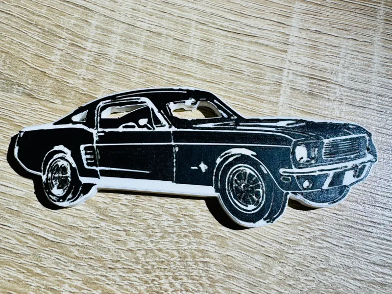 Classic Ford Mustang Fastback –Minimalist Wall Art
