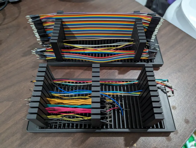 Gridfinity Variable Length Jumper Wire Organizer