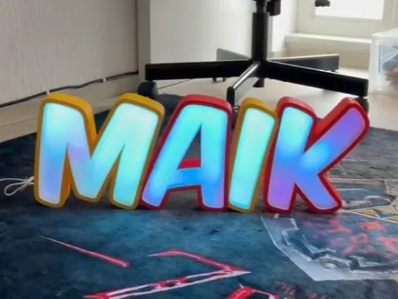 MAIK Led Namens Lampe
