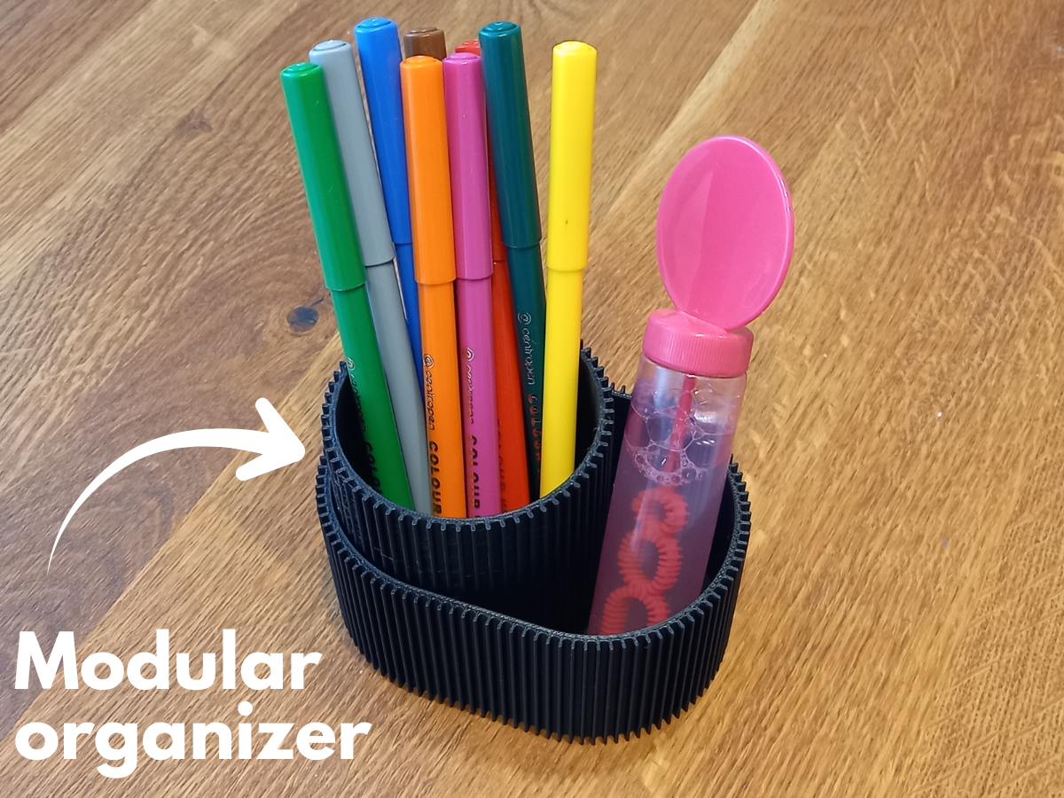 Modern modular desk organizer