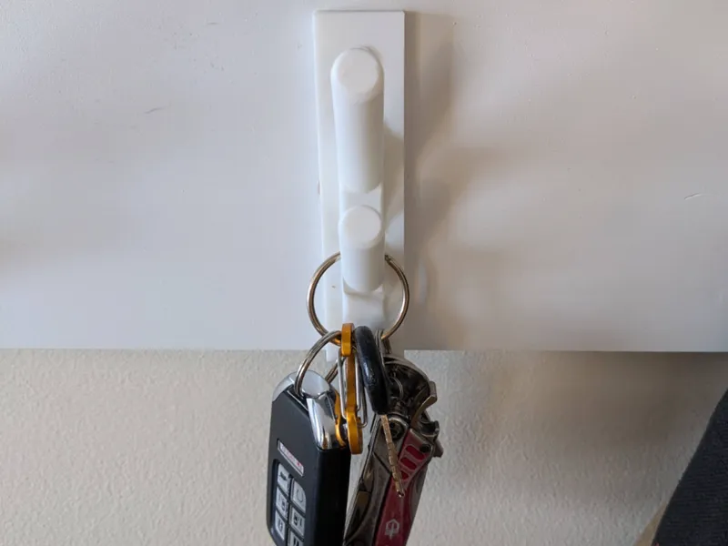 Key & Hat Hook Var3 Short with Screw Mount