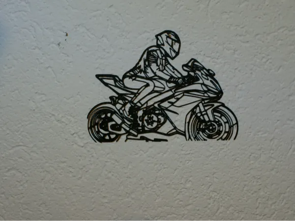 Motard sur sa moto