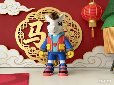 2026 Year of the Horse Mascot Figurine White Horse Prince Brings instant prosperity attracts wealth and guards the home helps your career take the lead