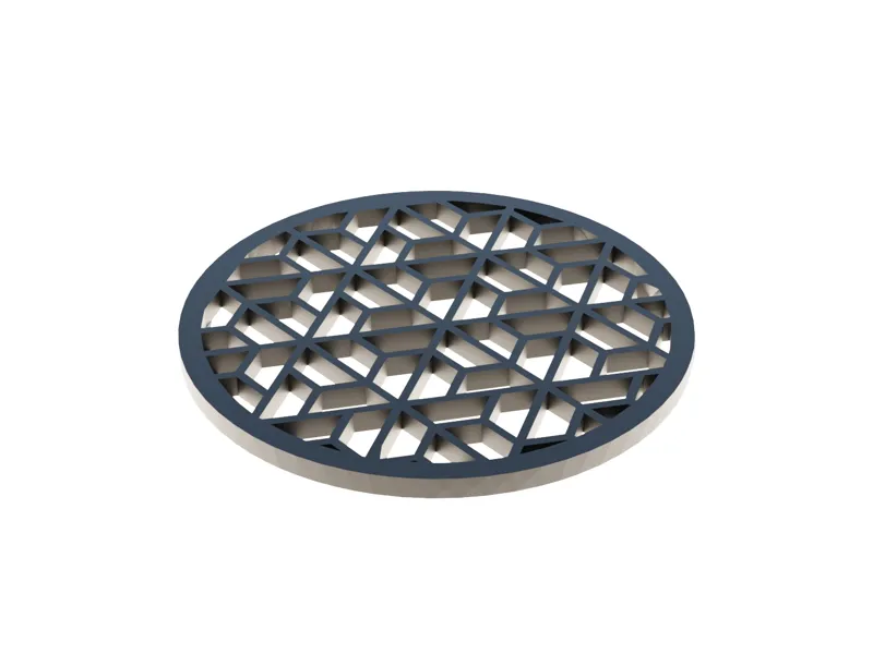 Trapezoidal patterned coaster