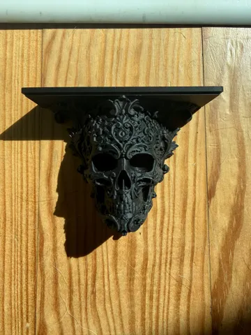 Estante o repisa: Baroque Skull Memento Mori Ledge Shelf — vista de referencia 3
